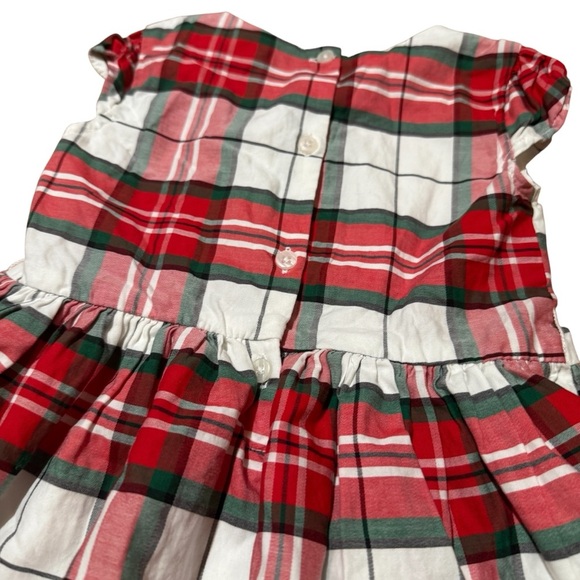 Carter’s Red Plaid Christmas Dress Short Sleeve Toddler Girl 3T - Picture 5 of 7